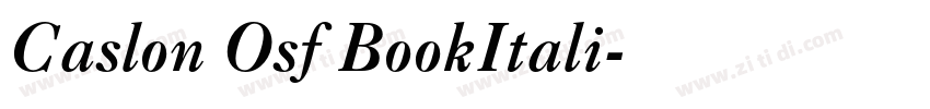Caslon Osf BookItali字体转换